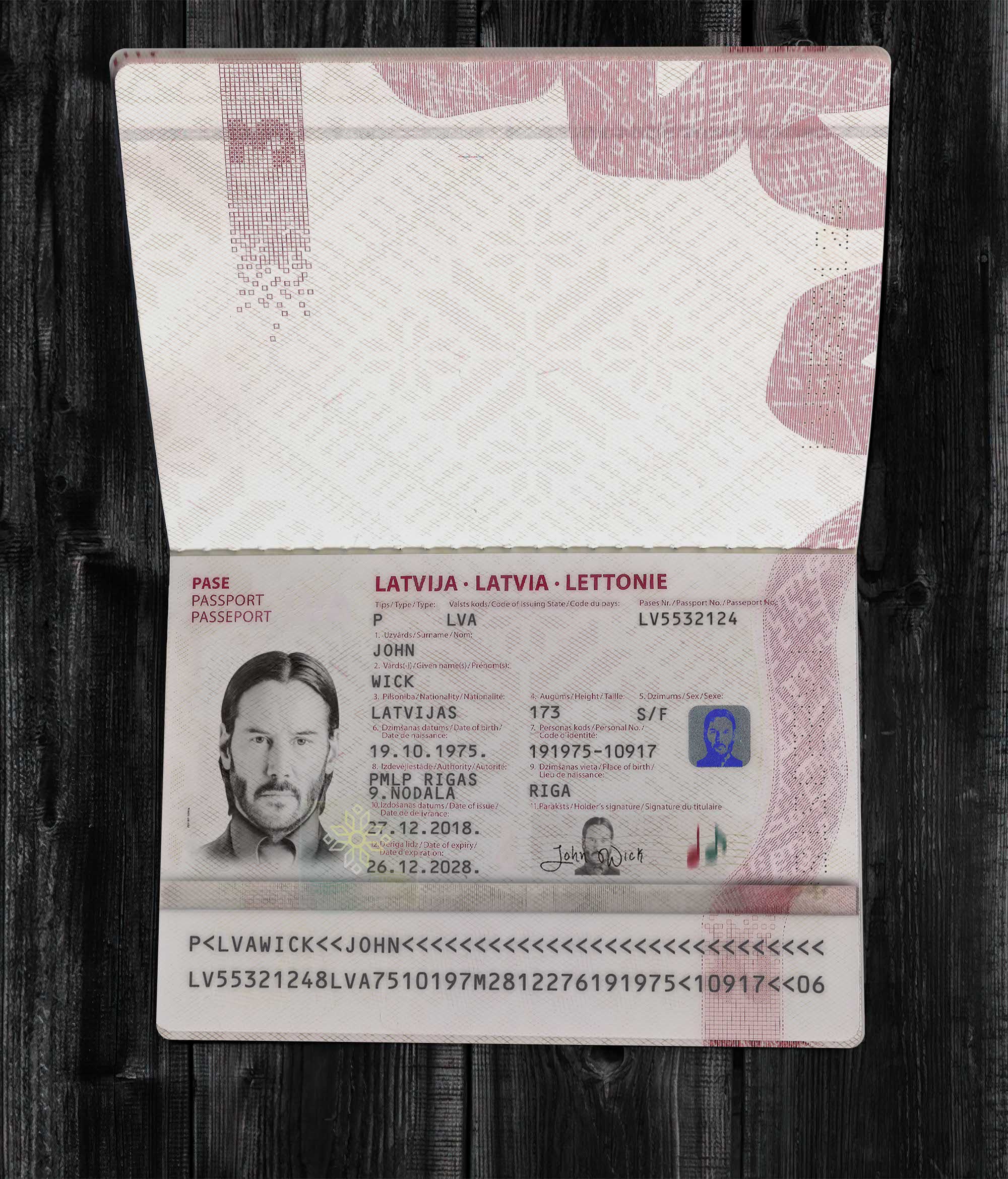 Latvia Passport 2015+ PSD2