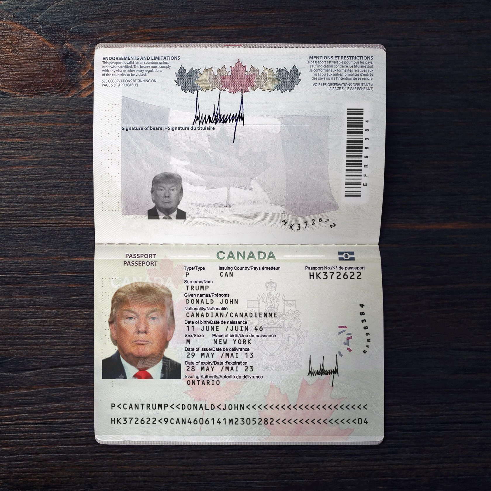 Canada Passport 2013+ PSD2