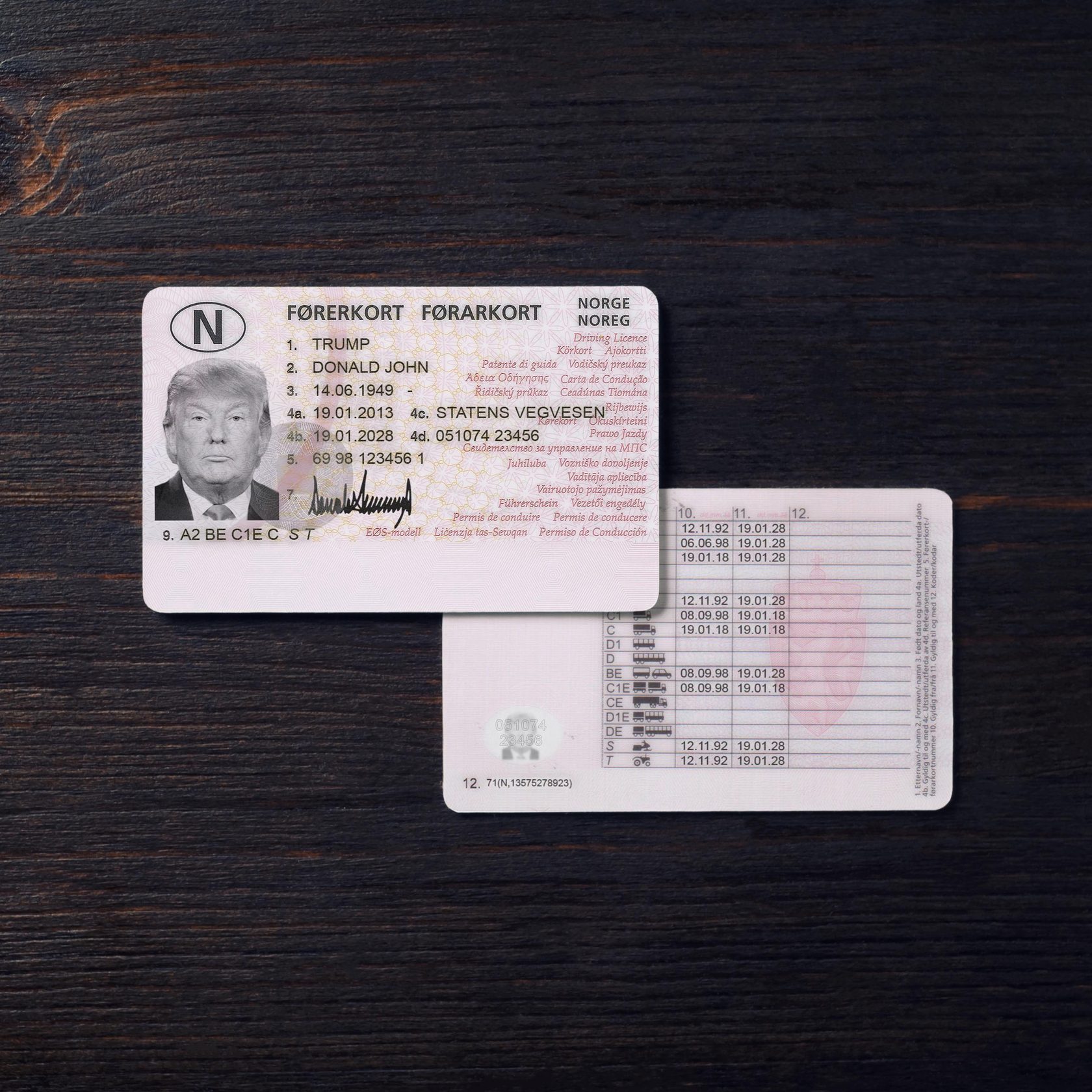 Norway Driver License 2015+2