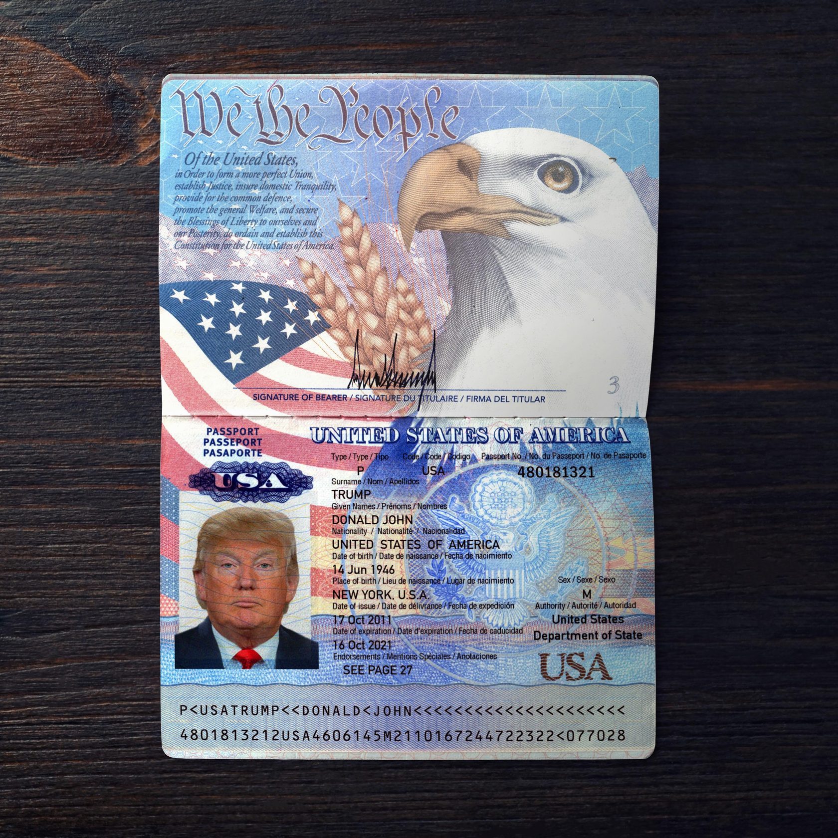 United States of America Passport 2006+ PSD2