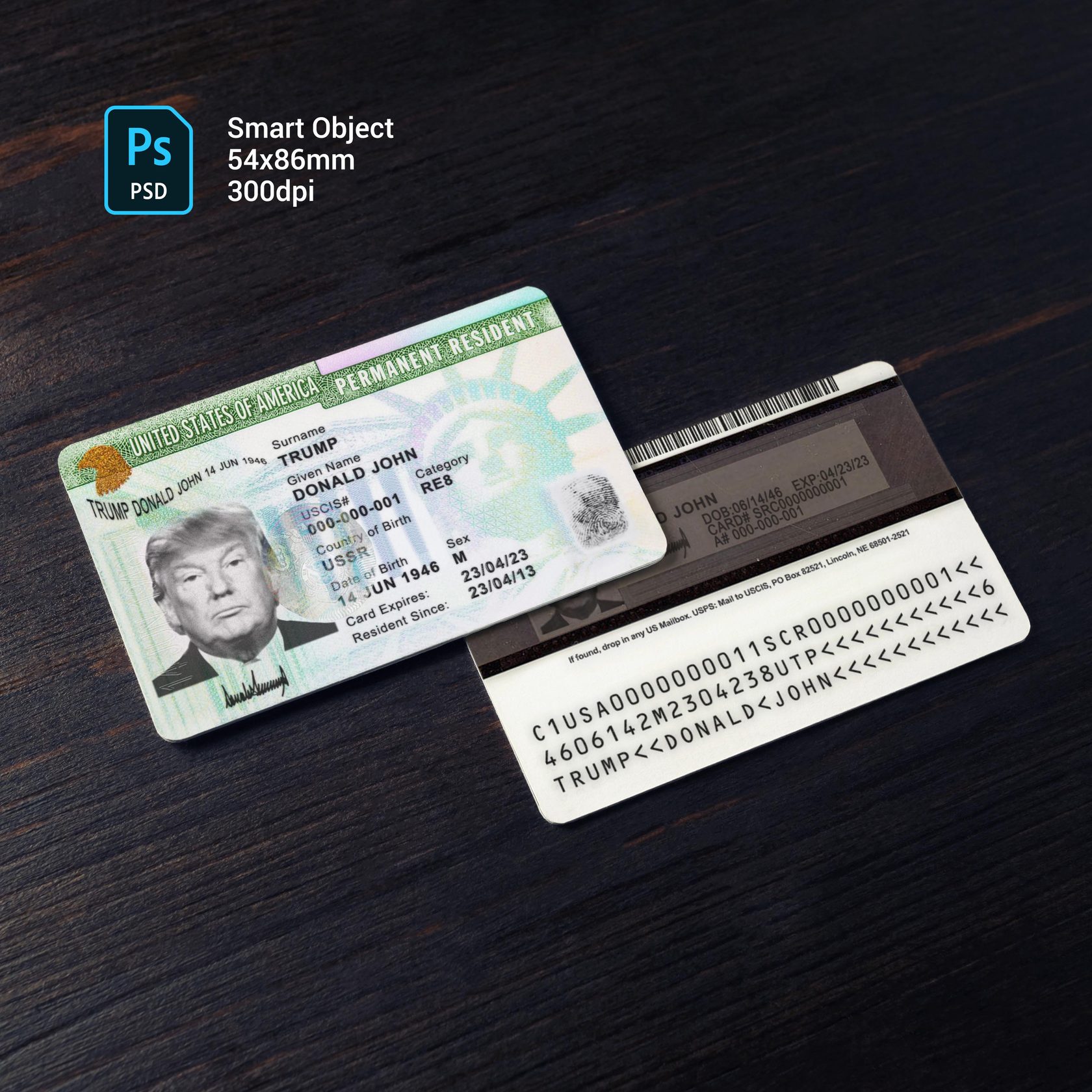 USA Green Card 2010+ PSD1