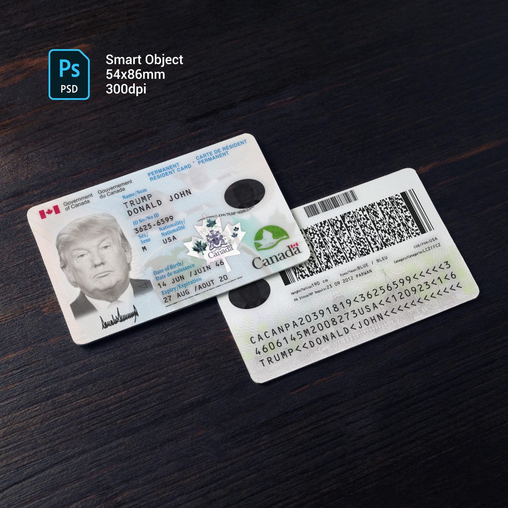 Canada Green Card PSD1