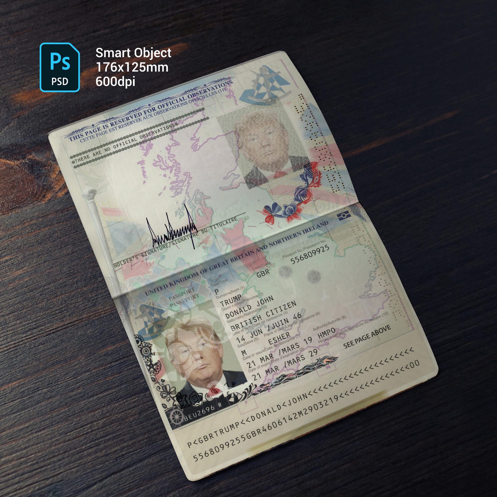 Britain Passport 2019+ PSD1