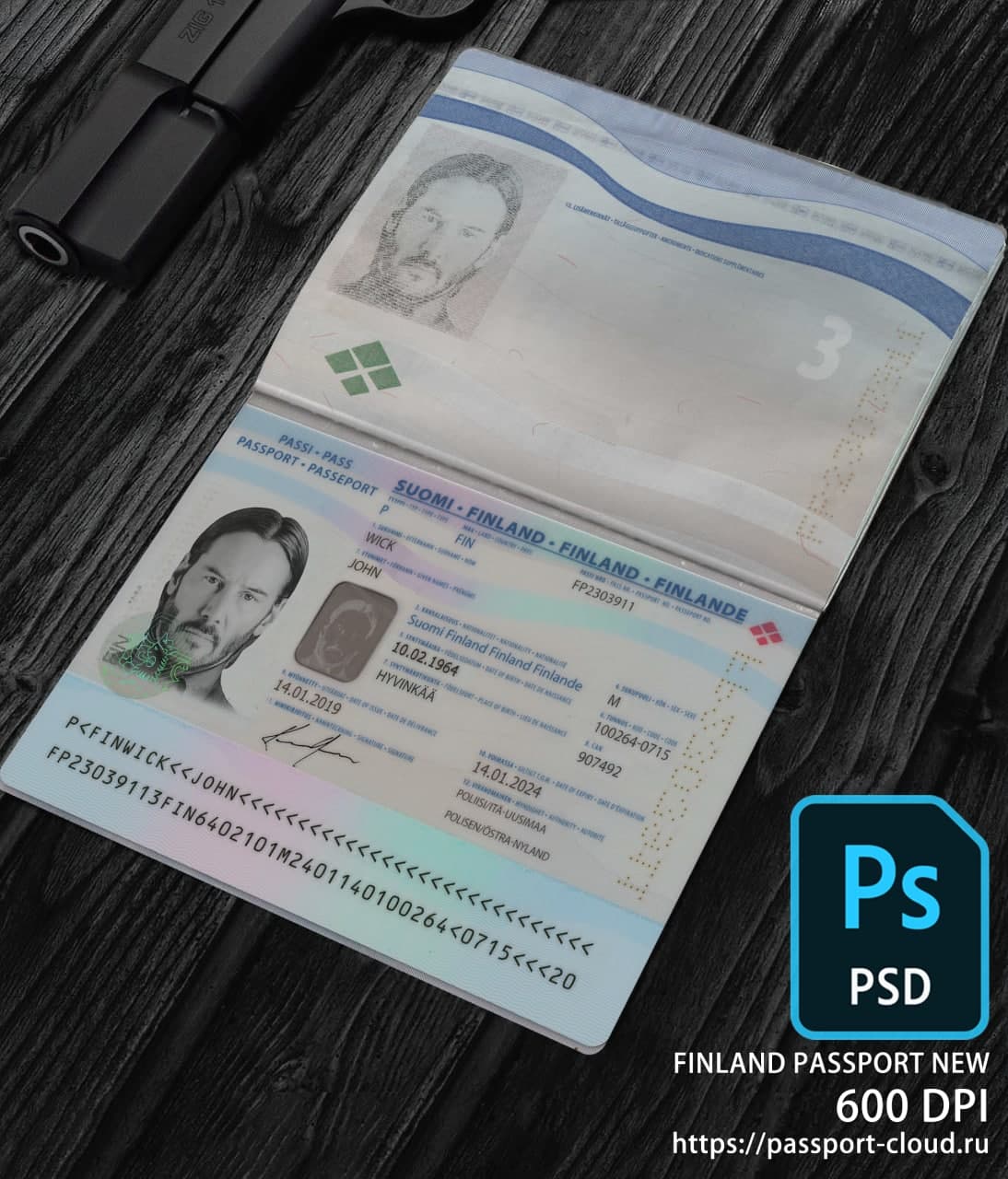 Finland Passport 2017+ PSD1