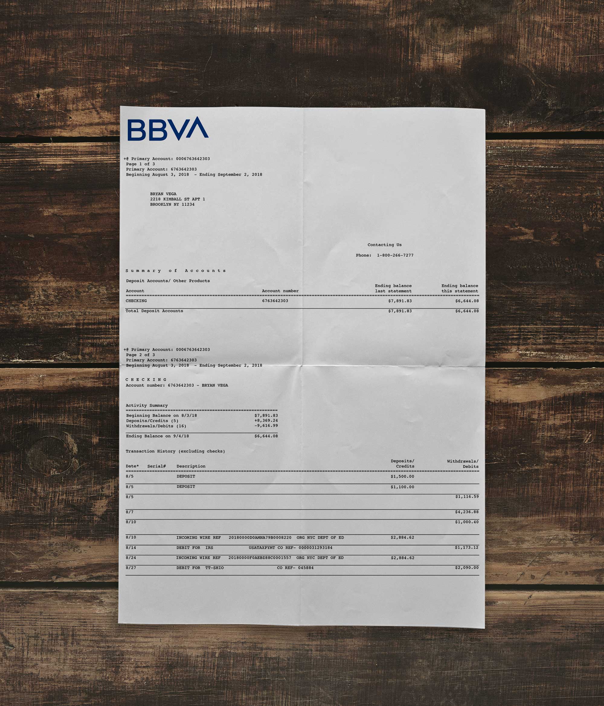 Statement | BBVA Bank | Spain |2