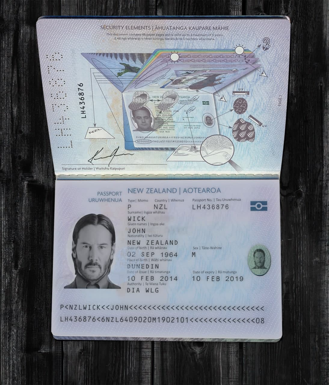 New Zealand Passport 2009+ PSD2