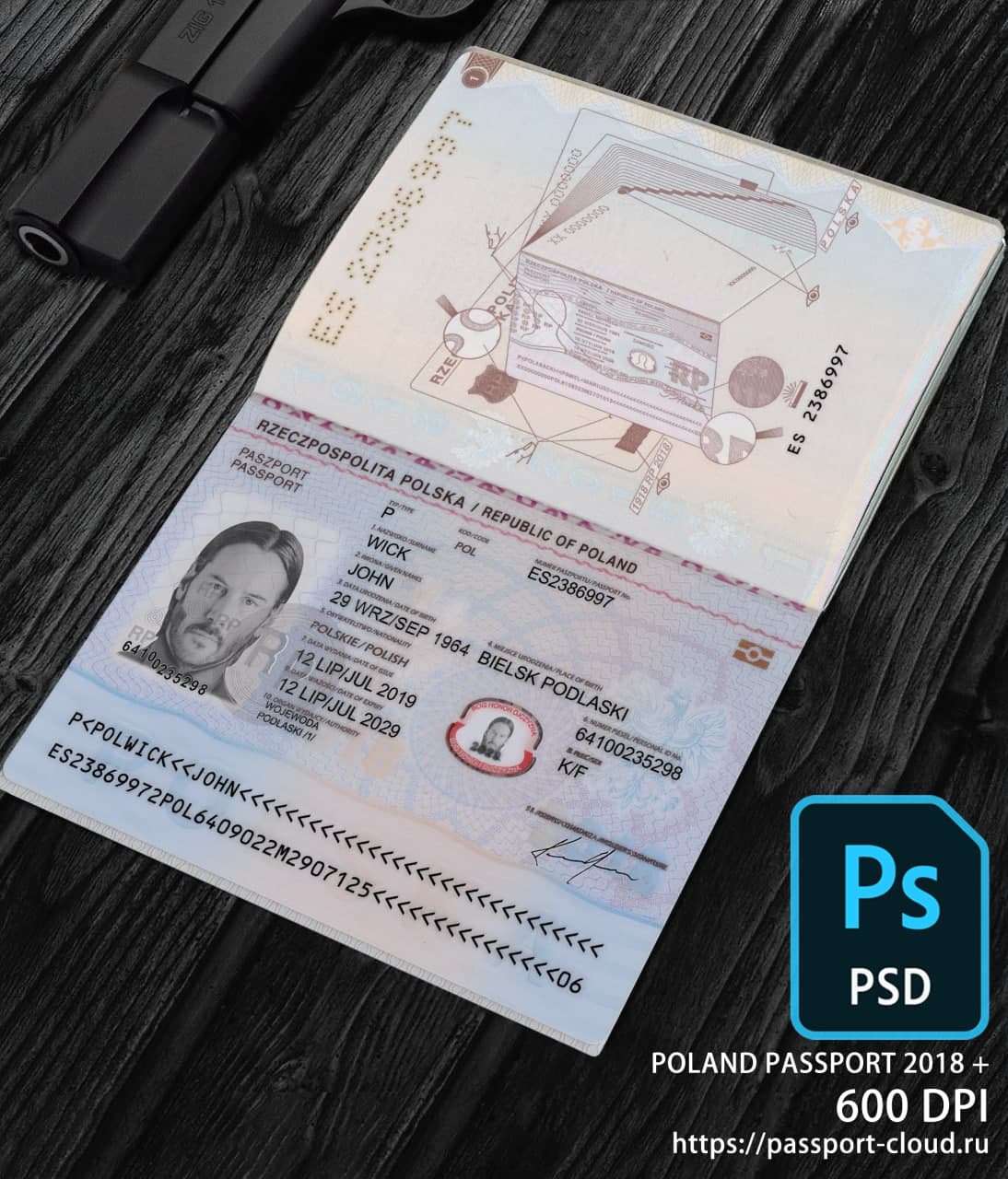 Poland Passport 2018+ PSD1