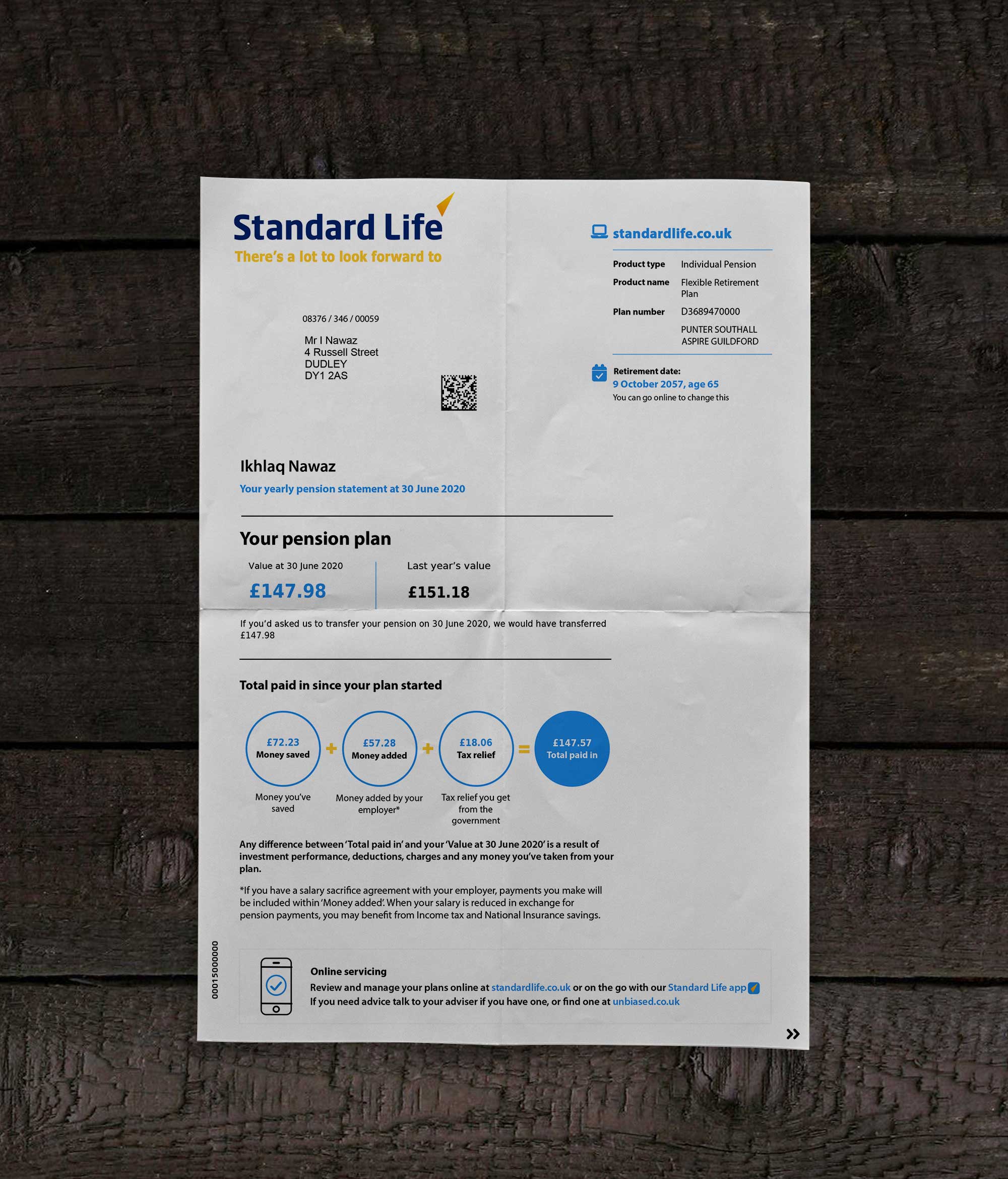 Utility bill | Standard Life Aberdeen | UK |2