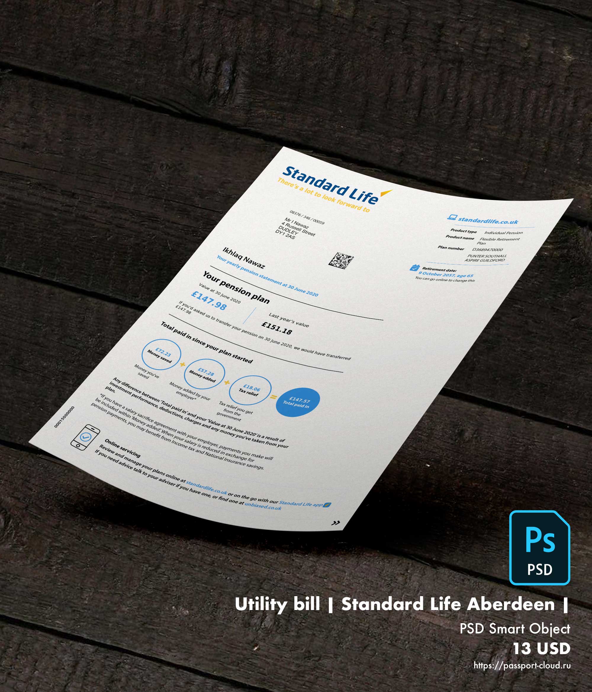 Utility bill | Standard Life Aberdeen | UK |1