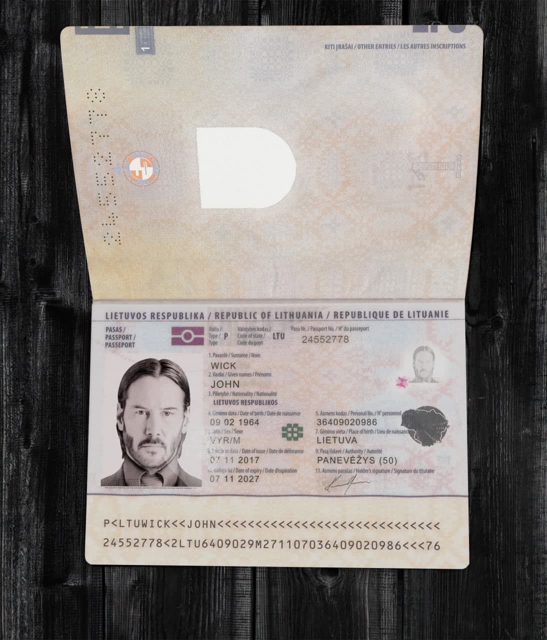 Lithuania Passport 2011+ PSD2