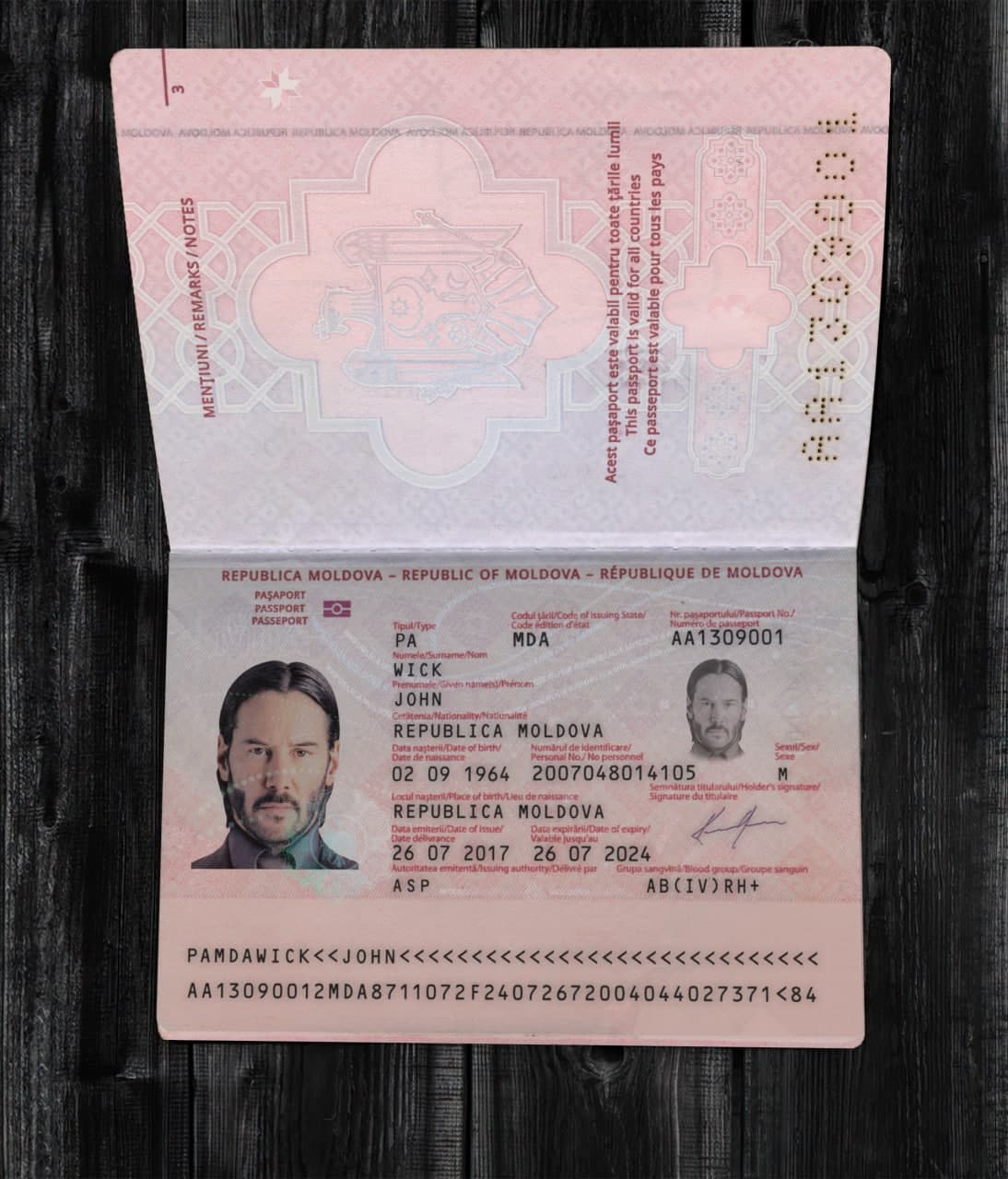 Moldova Passport 2014+ PSD2