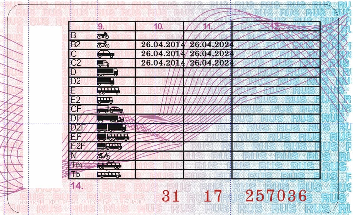 Russia Driver License 2009+ CDR2