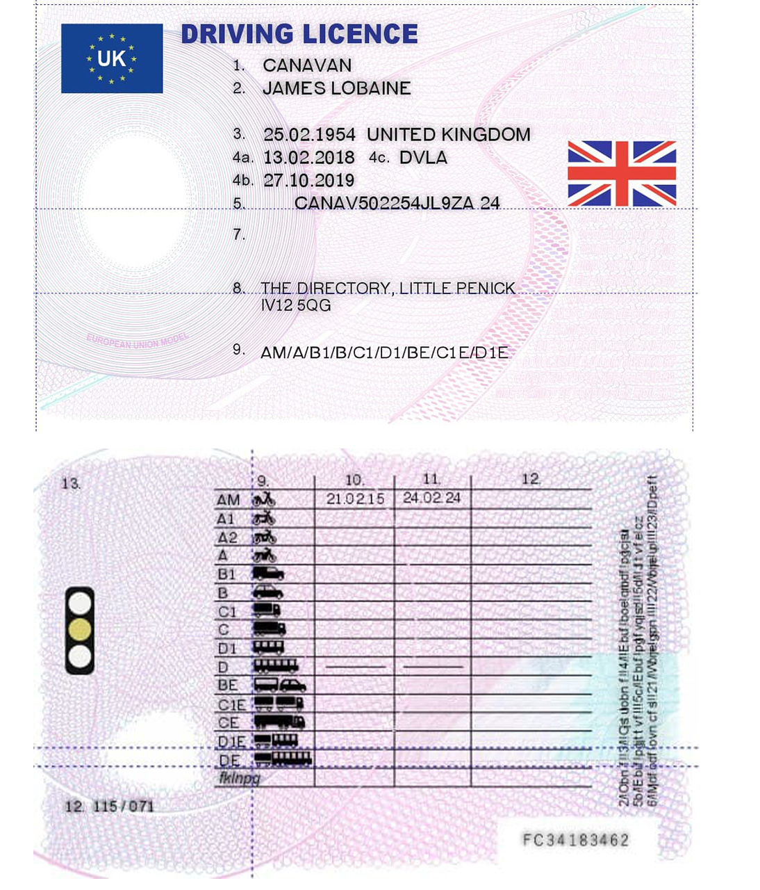 Britain Driver License 2015+ CDR1