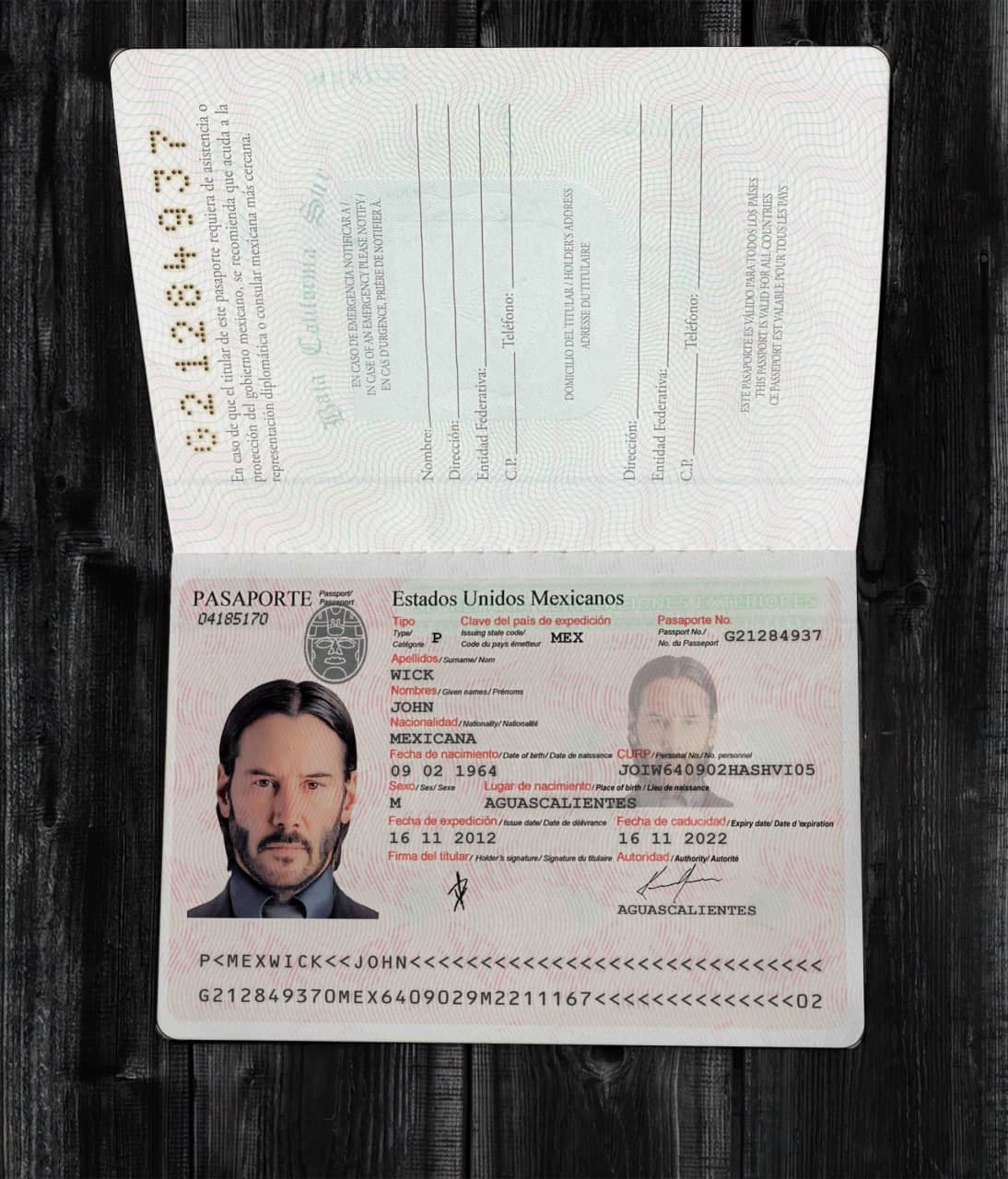 Mexico Passport 2016+ PSD2