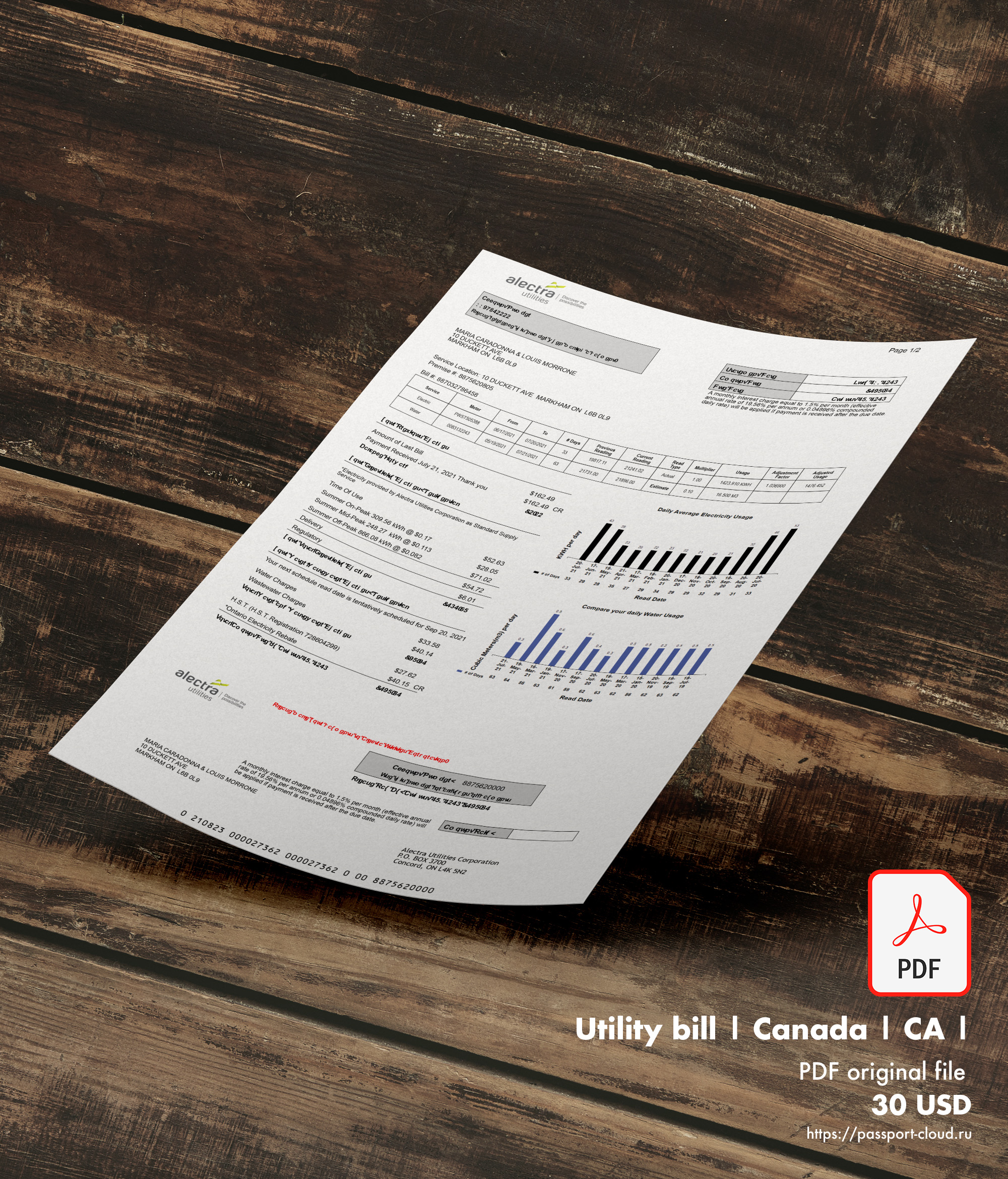 Utility bill | Canada | Alectra-0