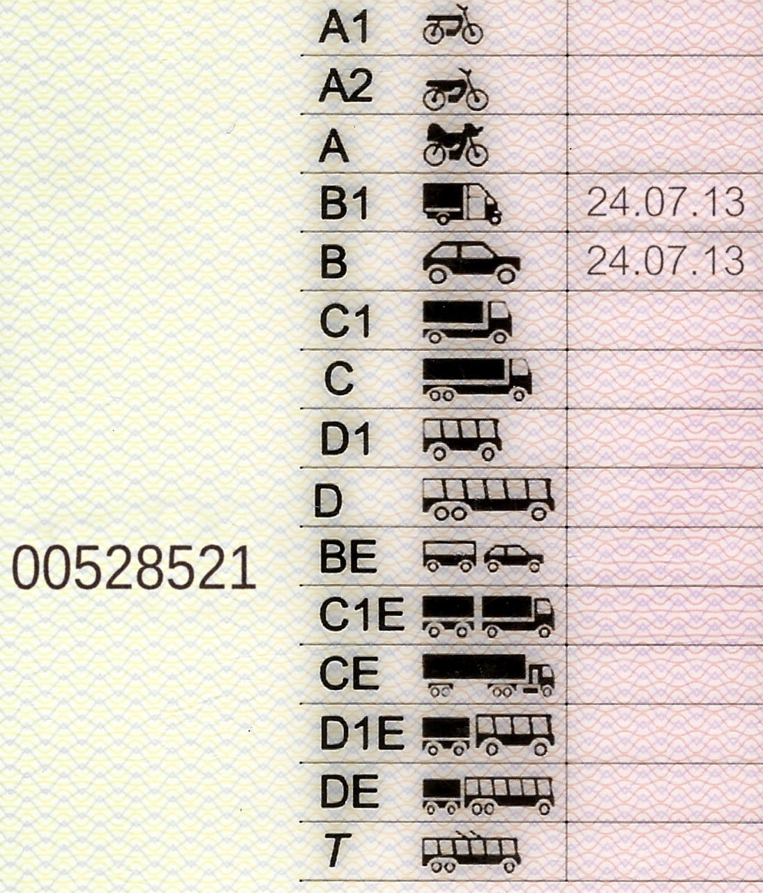 Lithuania Driver License 2013+-3