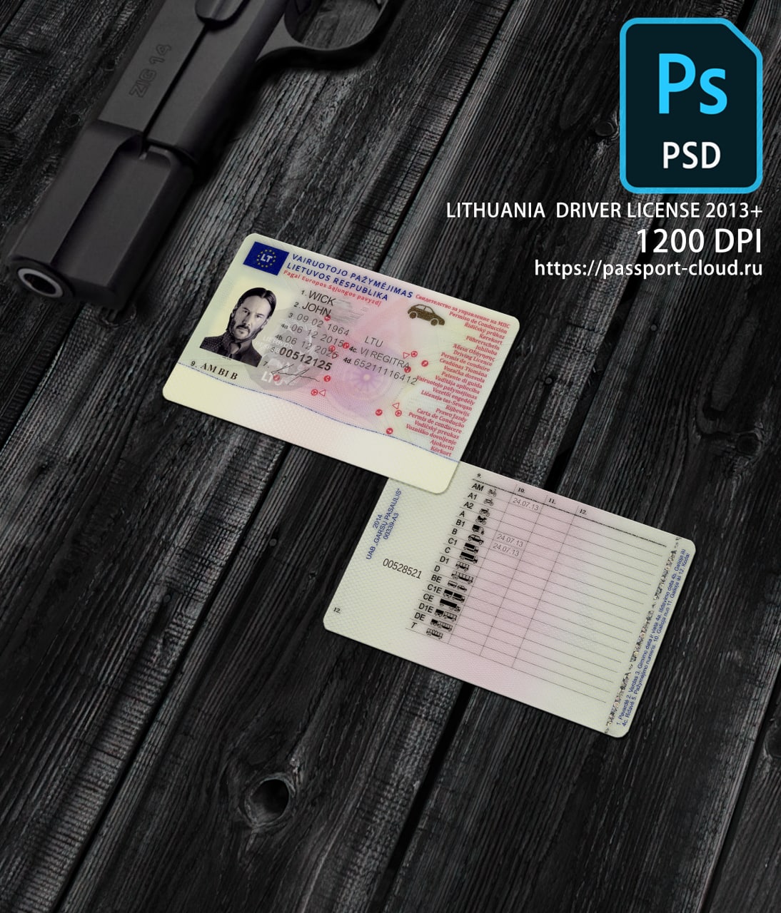 Lithuania Driver License 2013+1