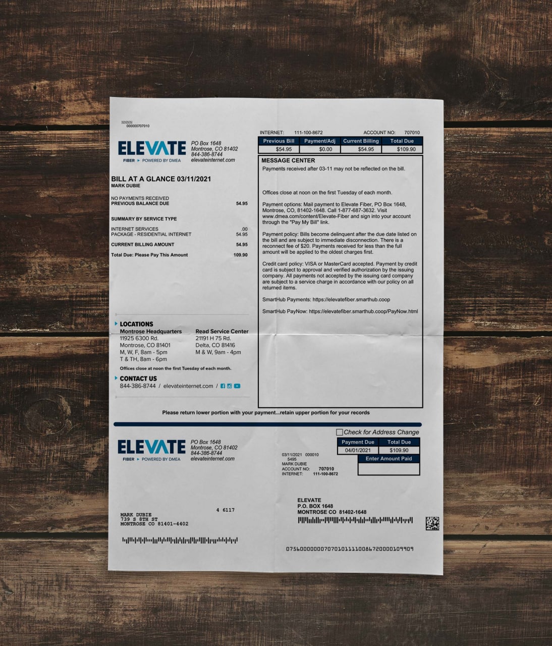 United States of America Bill Template2