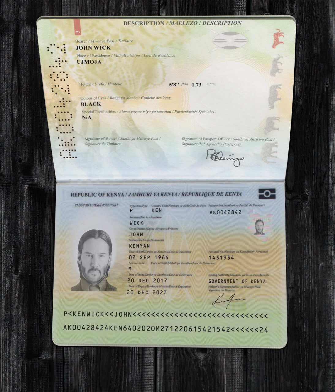Kenya Passport 2015+ PSD-1